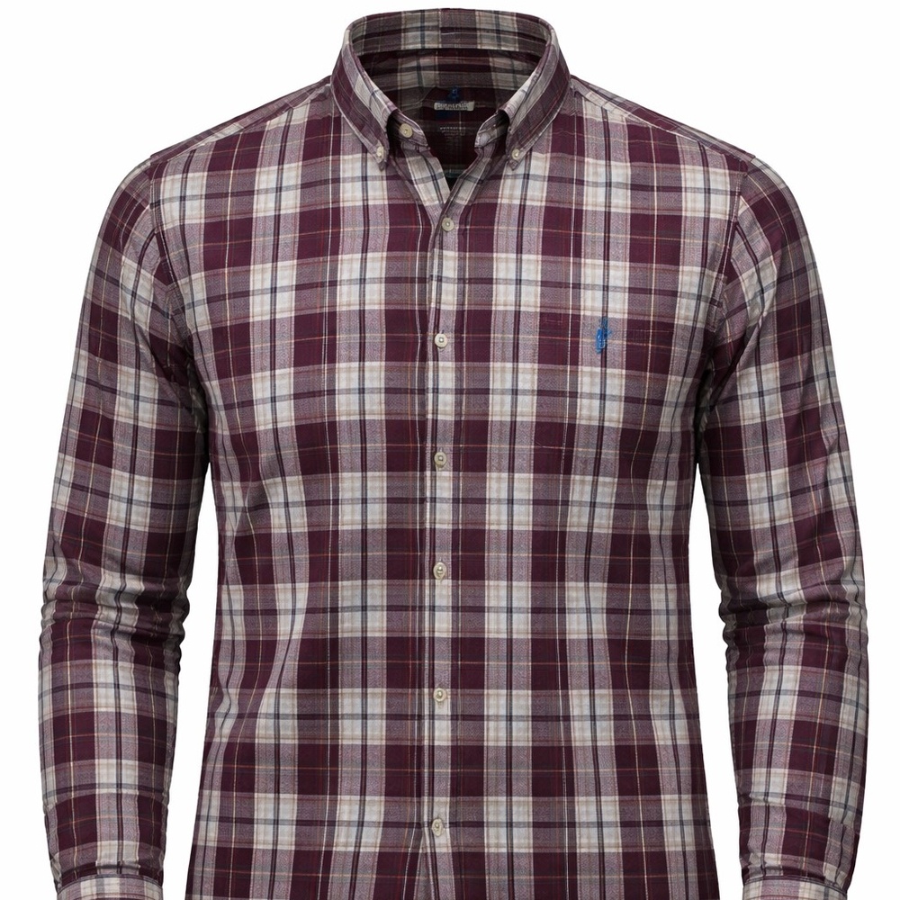 US Polo Assn Plaid Shirt Mens Size XXL Red Gray Western Button Down Cowboy